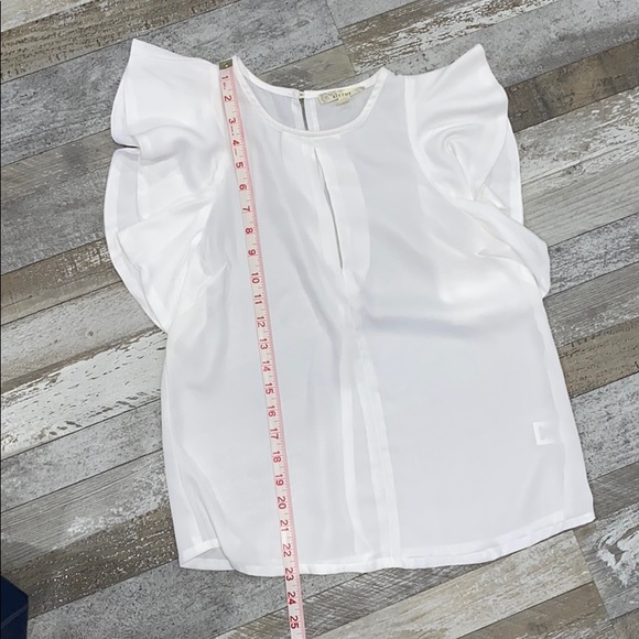 Women’s Alythea Winged Keyhole White Blouse - SM - Picture 5 of 8